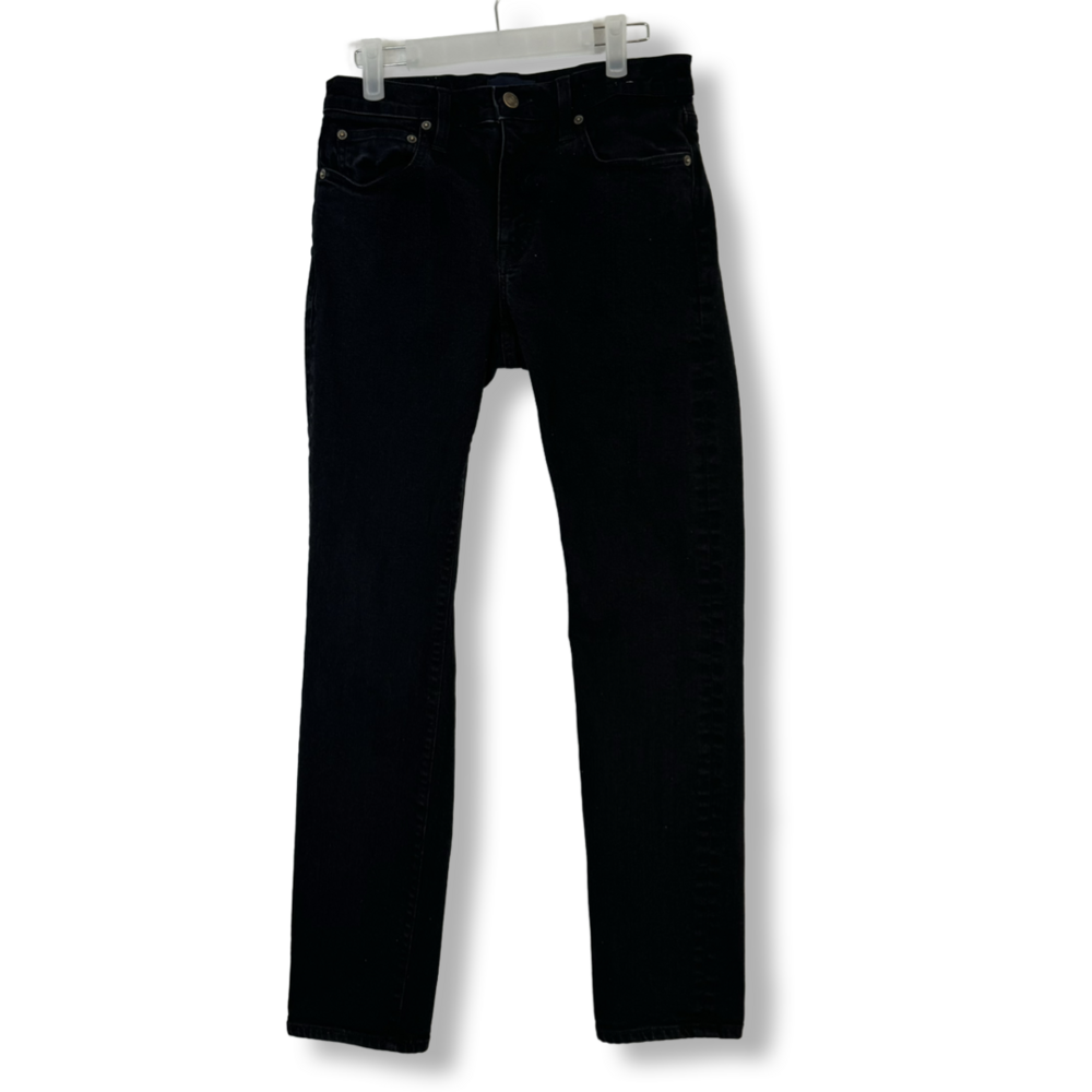 J.Crew Jeans Women's 29x30 Black Mid-Rise Skinny Stretch Cotton Blend 5-Pocket